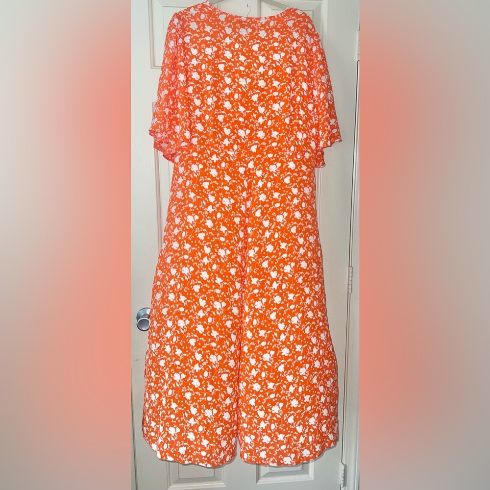 ASOS Curve Orange and White Floral Dress - Picture 8 of 8